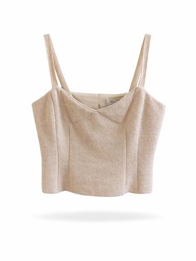 NWT Gianni Bini x Lilly Sisto Boucle Bustier Textured Crop Tank Size 4